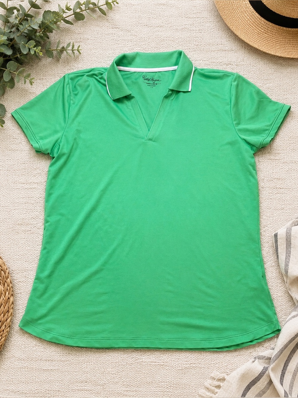 Walter Hagen Performance Golf Polo Shirt Green Short Sleeve Women’s Large